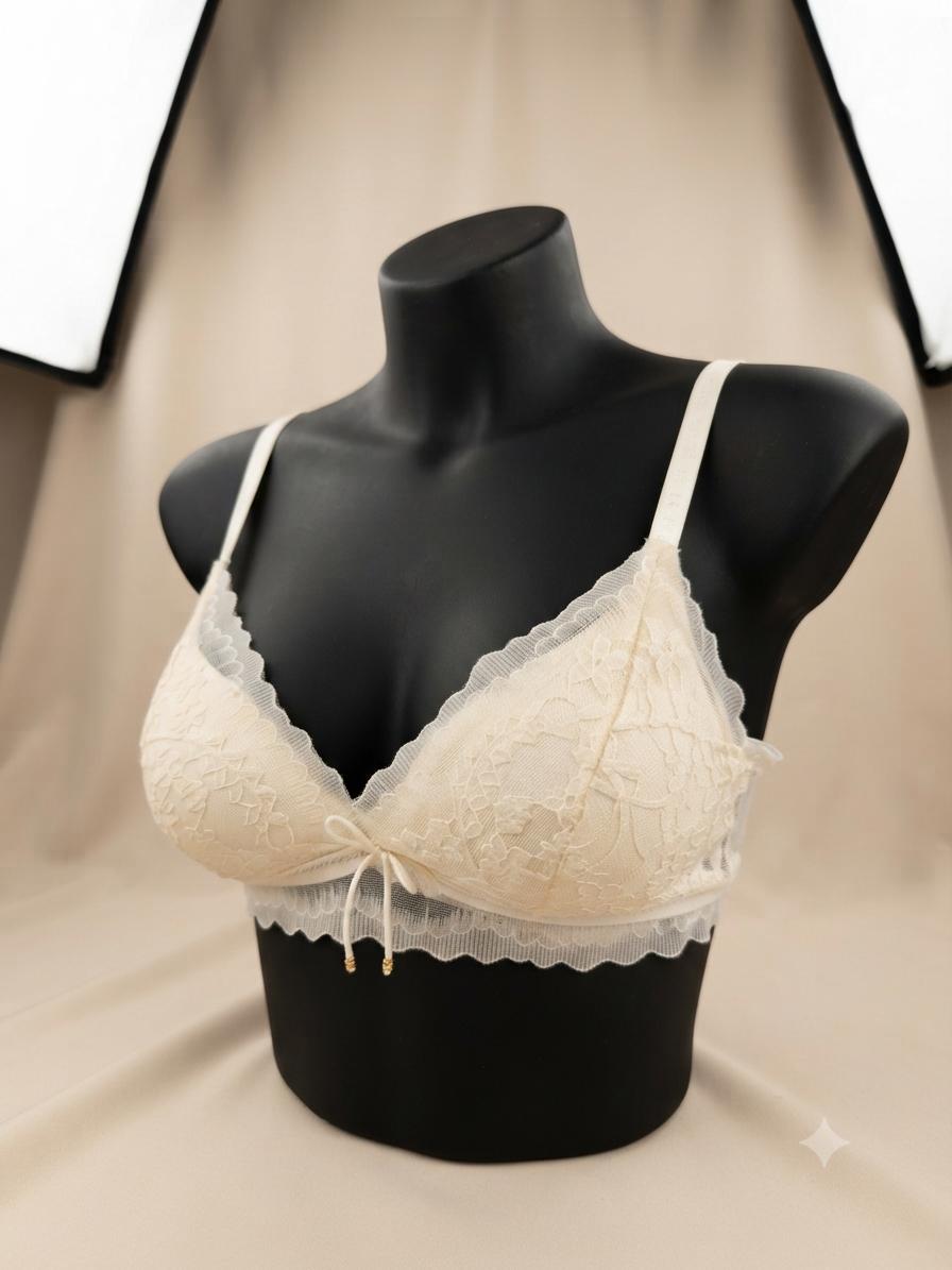 Elegant White Lace Bralette